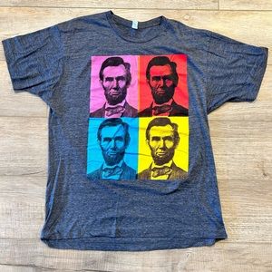 Abraham Lincoln 4-color Warhol-Style Portrait Shirt